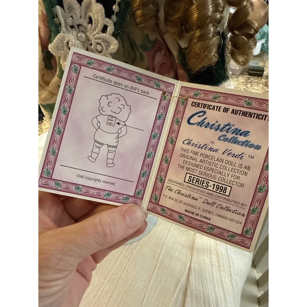 Christina‎ Verdi Porcelain Doll 1998 Special Edition Christina Collection Floral